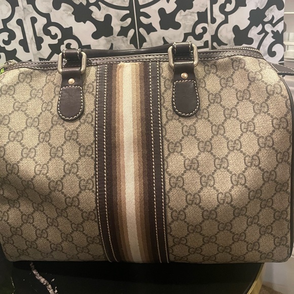 VGUC Gucci GG Web JOY Boston coated canvas - Picture 3 of 8